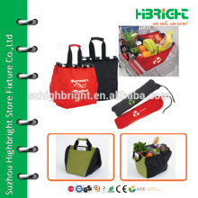 Single handle insulated foldable shopping basket